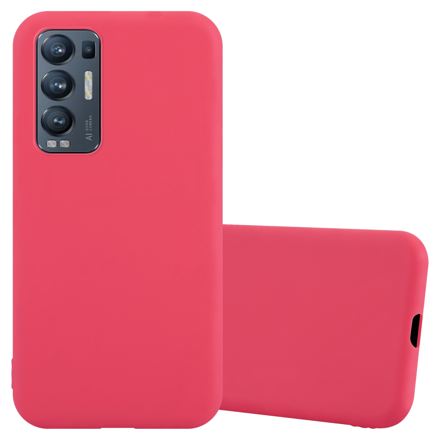 Oppo, Hülle im ROT Candy FIND NEO, TPU CADORABO Style, Backcover, X3 CANDY