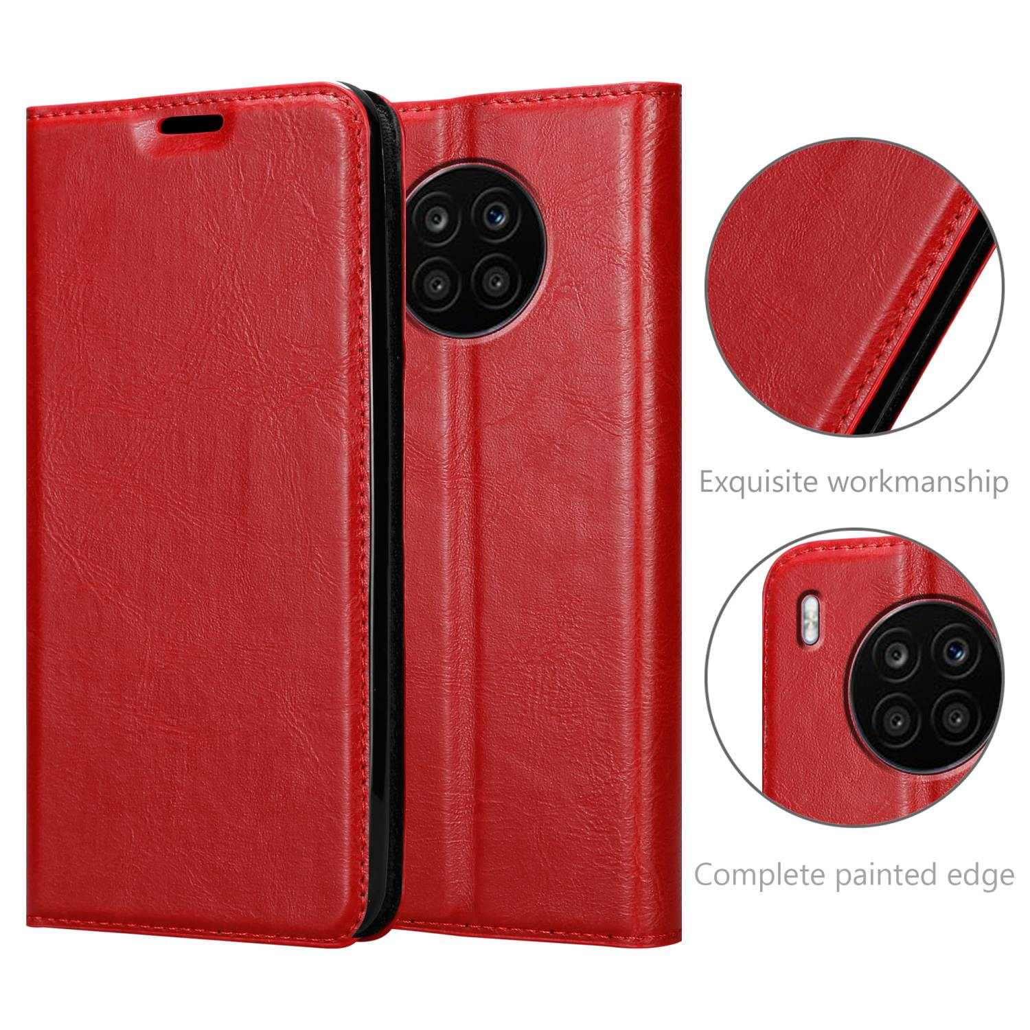 Invisible Magnet, Honor, Hülle LITE, ROT Book Bookcover, APFEL 50 CADORABO