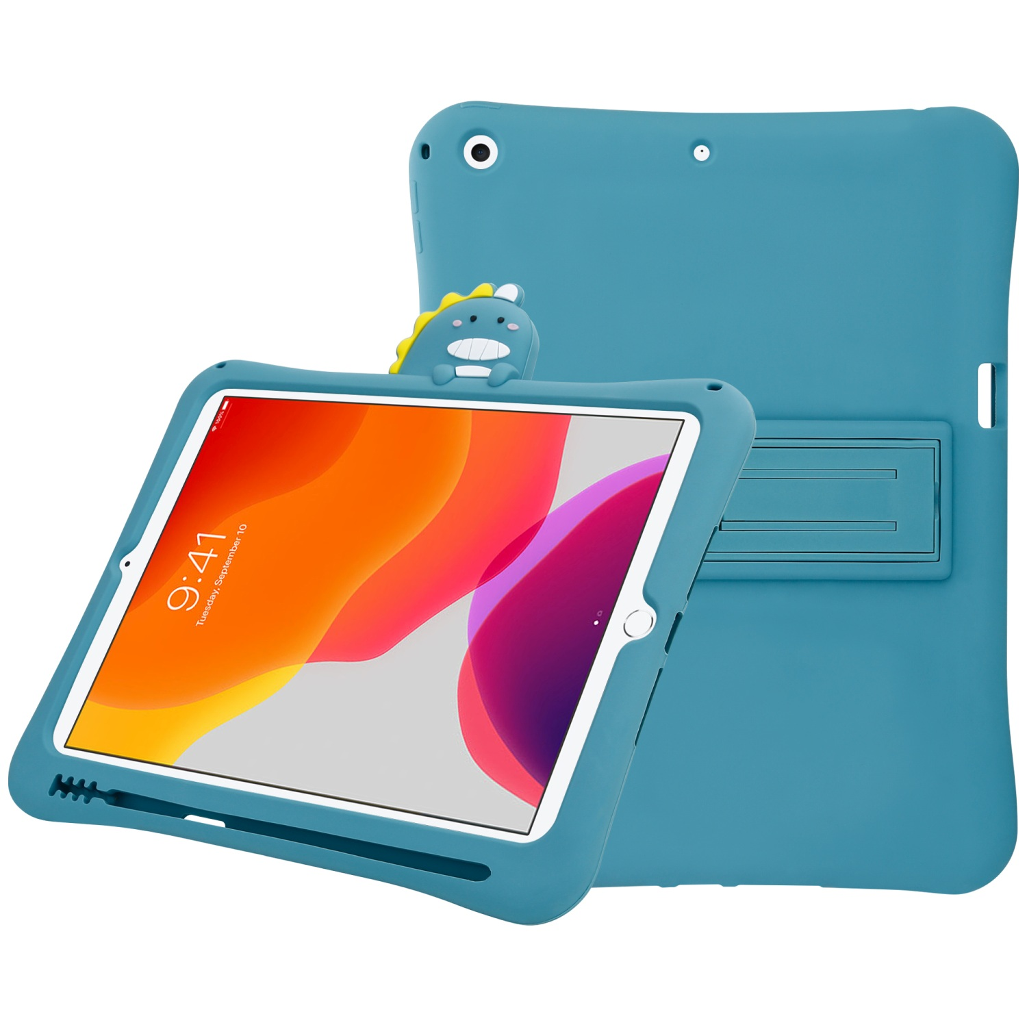 Tablet CADORABO Standfunktion Handy aus No. flexiblem für Hülle für Kinder 5 Hülle Silikon mit Silikon, Backcover TPU Apple Dinosaurier