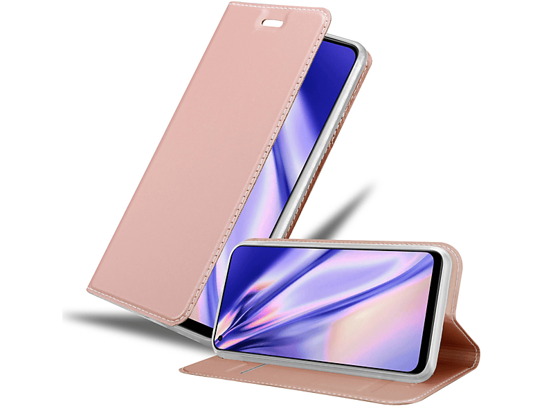 CADORABO Handyhülle Classy Book Style, CE GOLD Bookcover, OnePlus, Nord 2 ROSÉ 5G, CLASSY