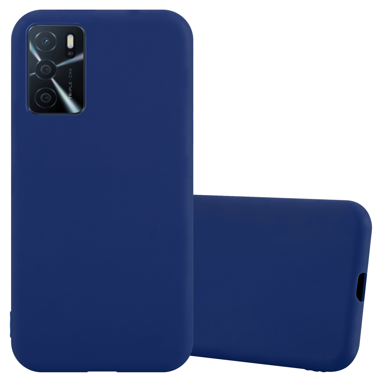 CADORABO Hülle im A16s DUNKEL BLAU Backcover, Candy / Style, CANDY A54s, Oppo, TPU