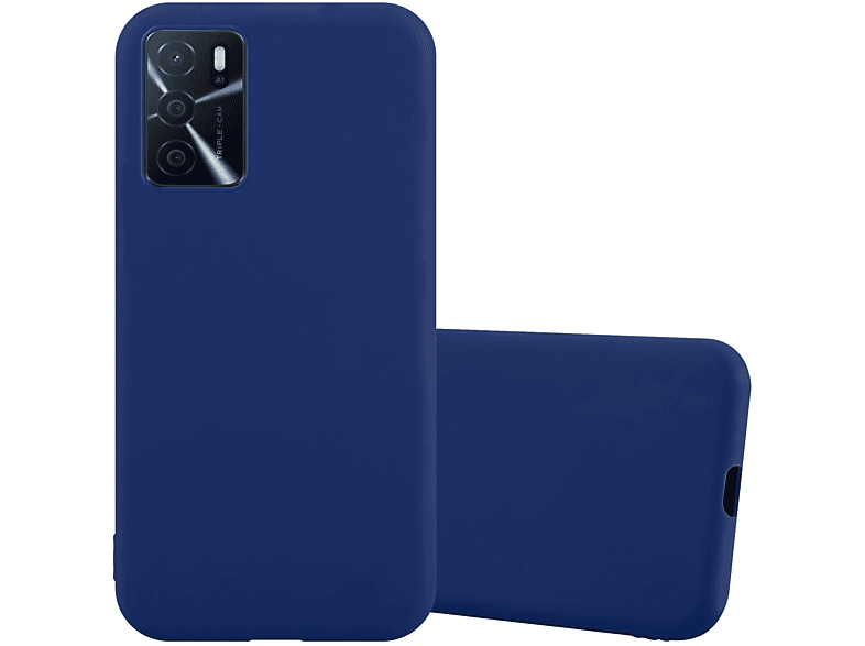 Backcover, / Candy A16s TPU CANDY Oppo, Hülle A54s, im DUNKEL CADORABO BLAU Style,