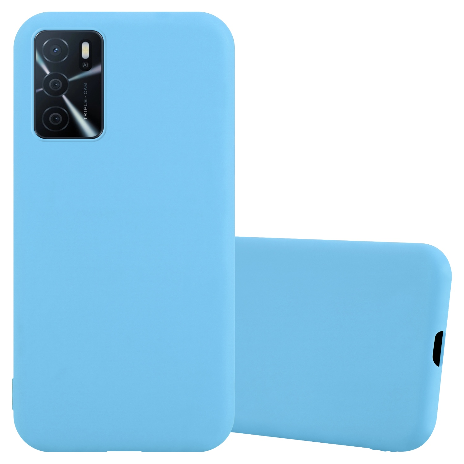 CADORABO Hülle im TPU CANDY / BLAU Backcover, A54s, Style, Candy A16s Oppo
