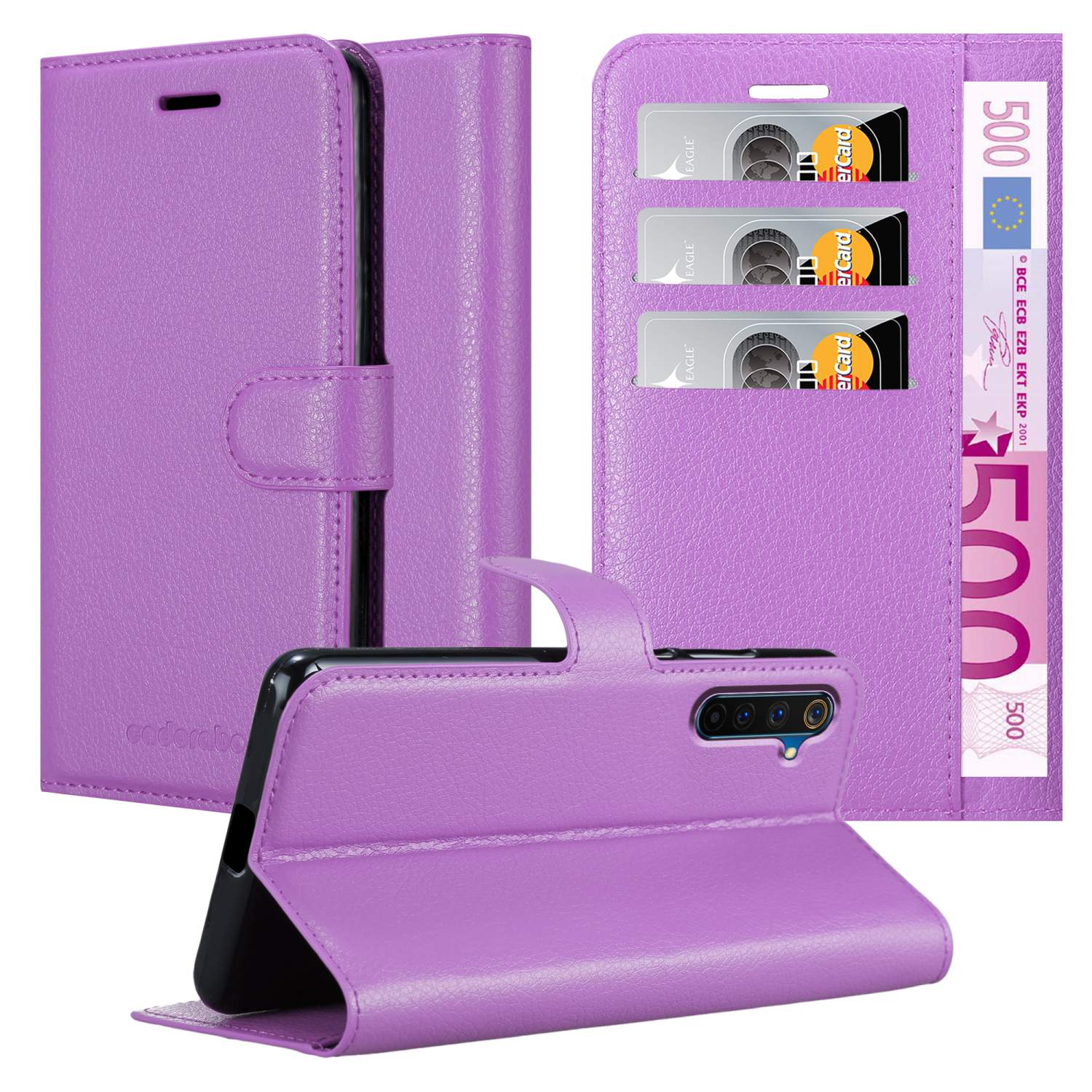 VIOLETT Book PRO, Standfunktion, 6 MANGAN Bookcover, CADORABO Realme, Hülle