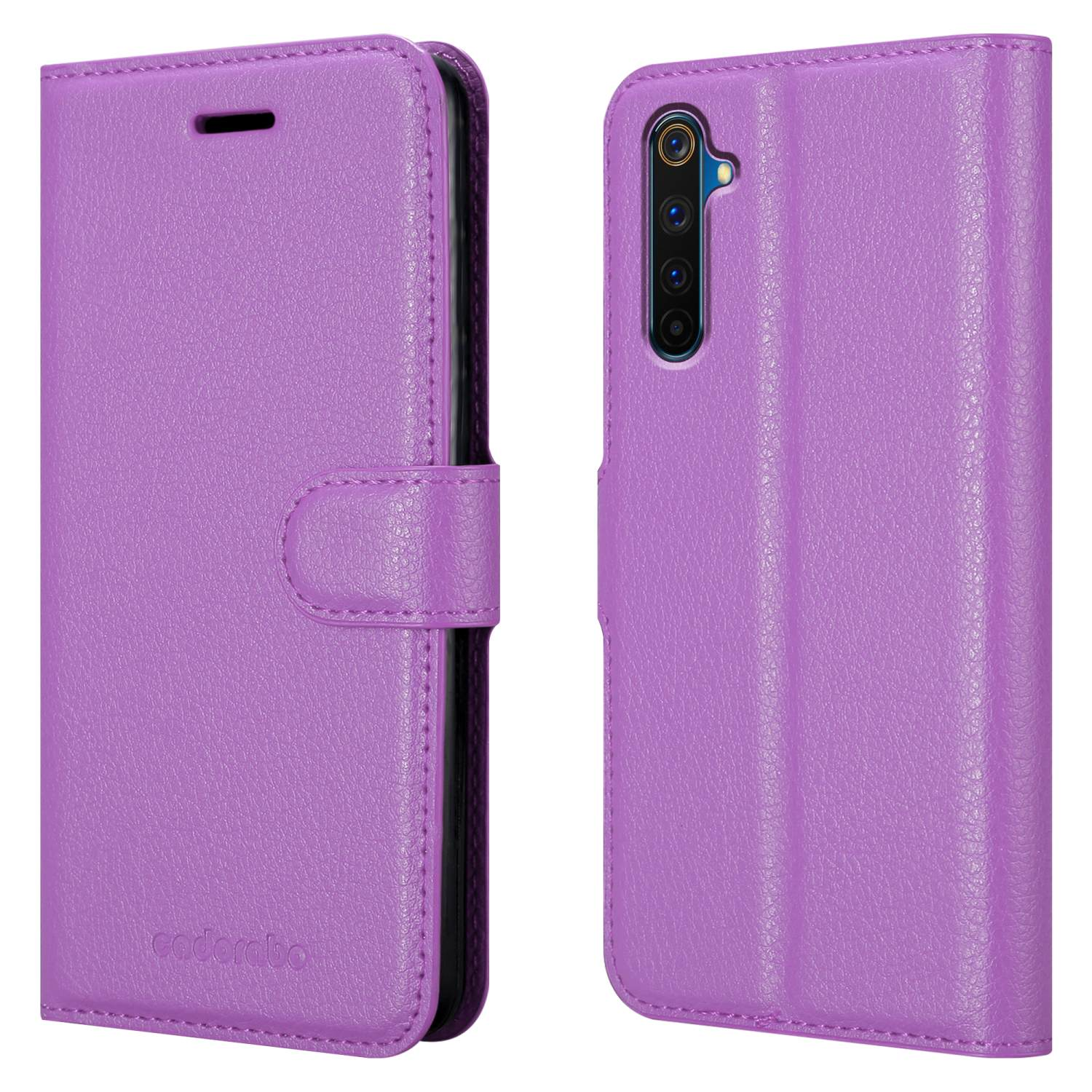 PRO, Realme, Book CADORABO Hülle Standfunktion, MANGAN VIOLETT 6 Bookcover,