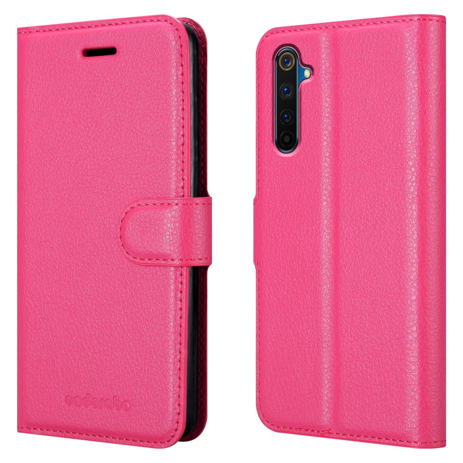 PRO, Bookcover, Realme, 6 PINK Standfunktion, Hülle CHERRY Book CADORABO