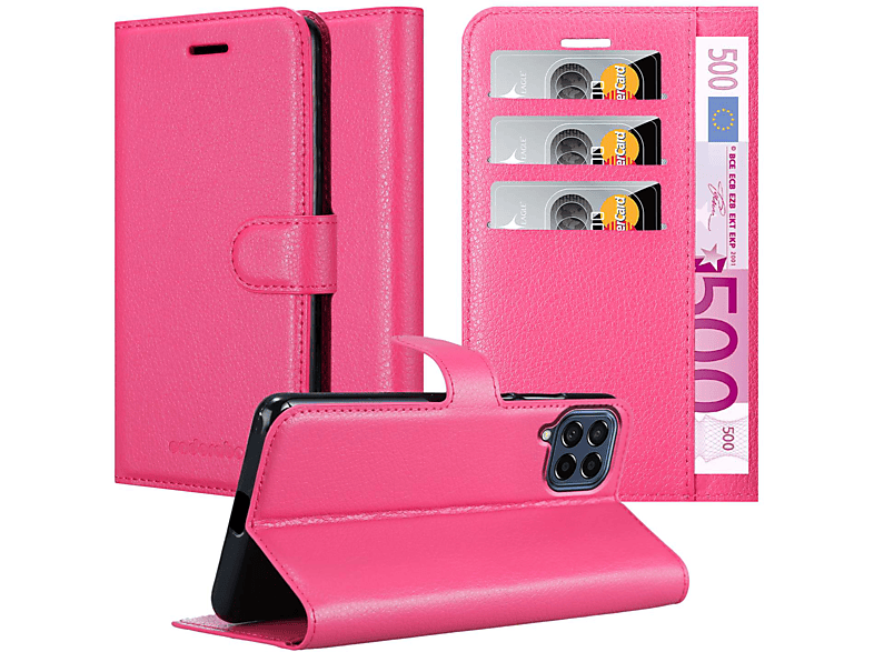 CADORABO Book Hülle Standfunktion, 5G, CHERRY Bookcover, Samsung, M53 PINK Galaxy