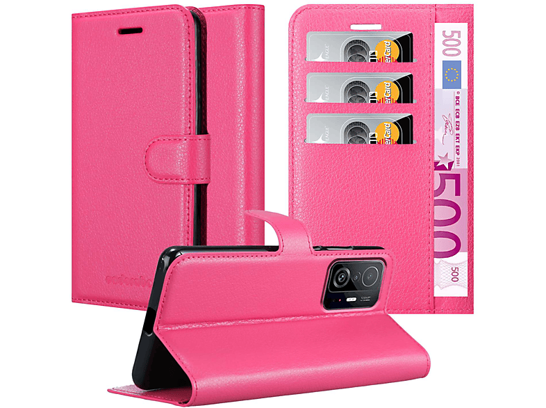 CADORABO Book Standfunktion, CHERRY Hülle Xiaomi, PINK 11T / PRO, 11T Bookcover