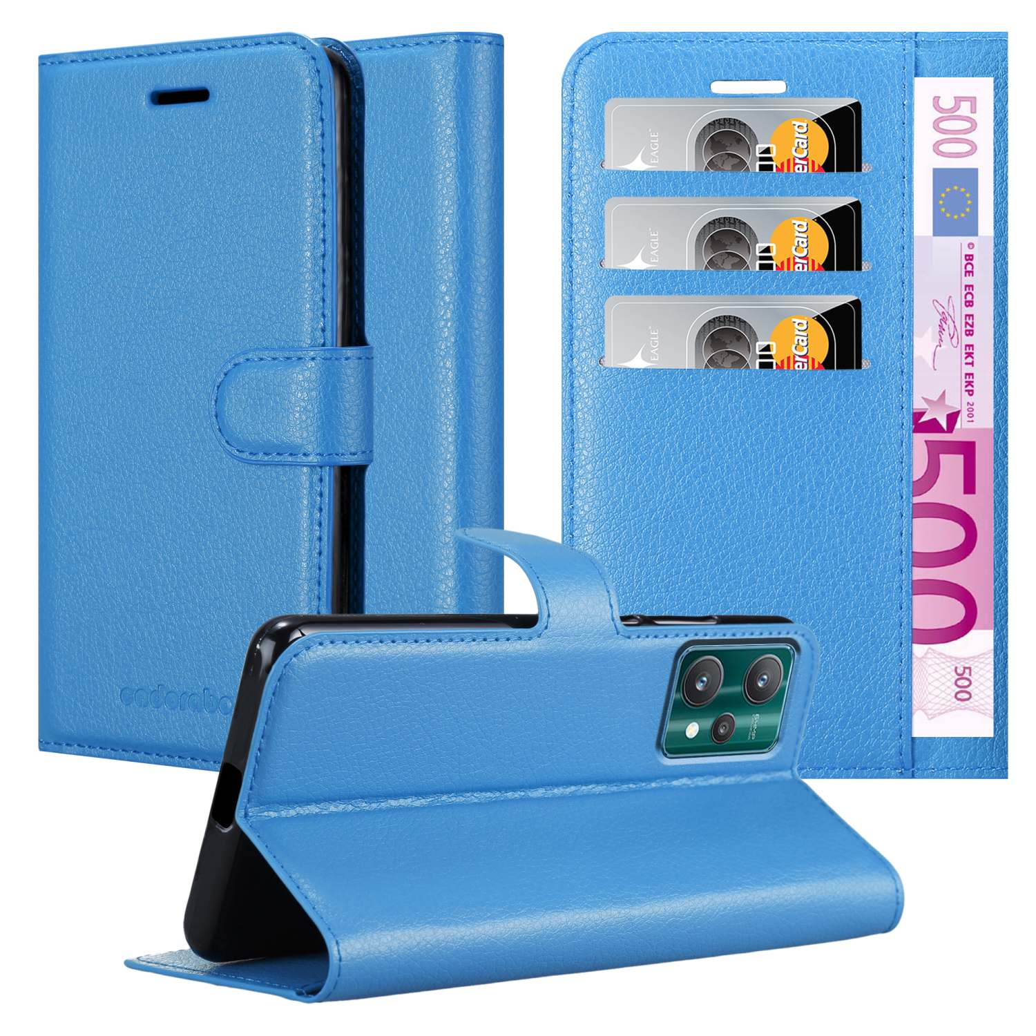 CADORABO Book V25 / / Bookcover, 9 Nord CE Standfunktion, / Hülle OnePlus PRO 5G, 5G / 9 PASTELL LITE Realme, BLAU 2 Q5