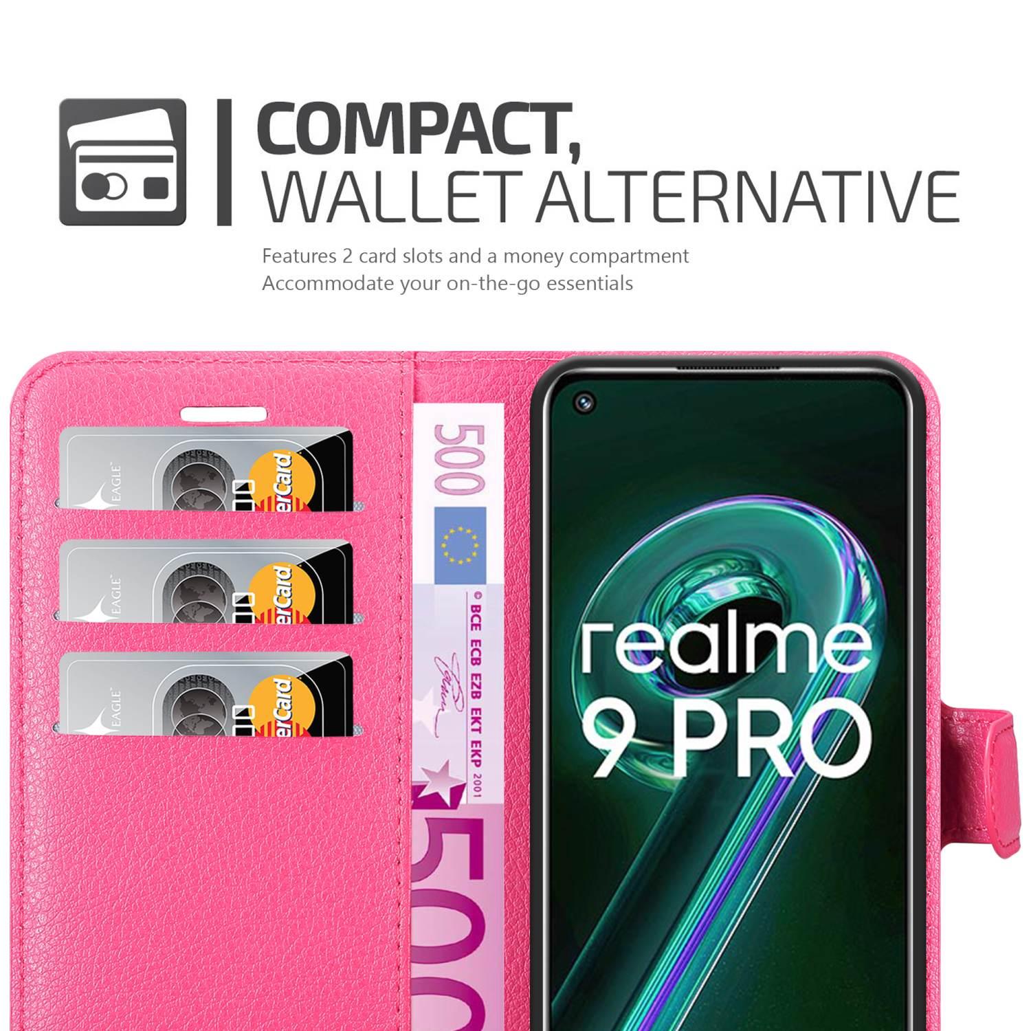 CADORABO Book Hülle / CE CHERRY 9 5G 9 Q5 Nord LITE OnePlus Standfunktion, 5G, / Realme, Bookcover, / PINK V25 / PRO 2