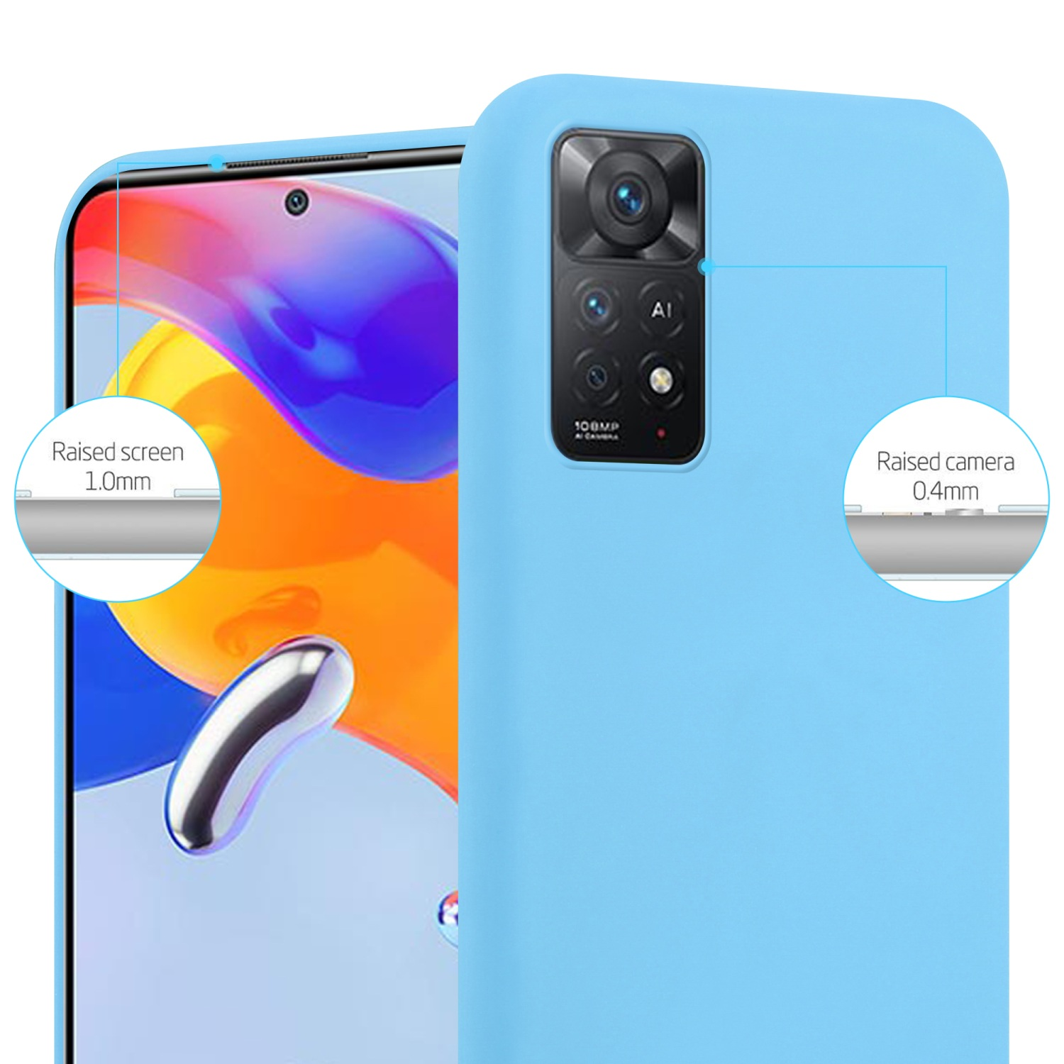 Candy RedMi Xiaomi, Style, BLAU Hülle / CANDY Backcover, 5G, im 4G CADORABO NOTE PRO 11 TPU