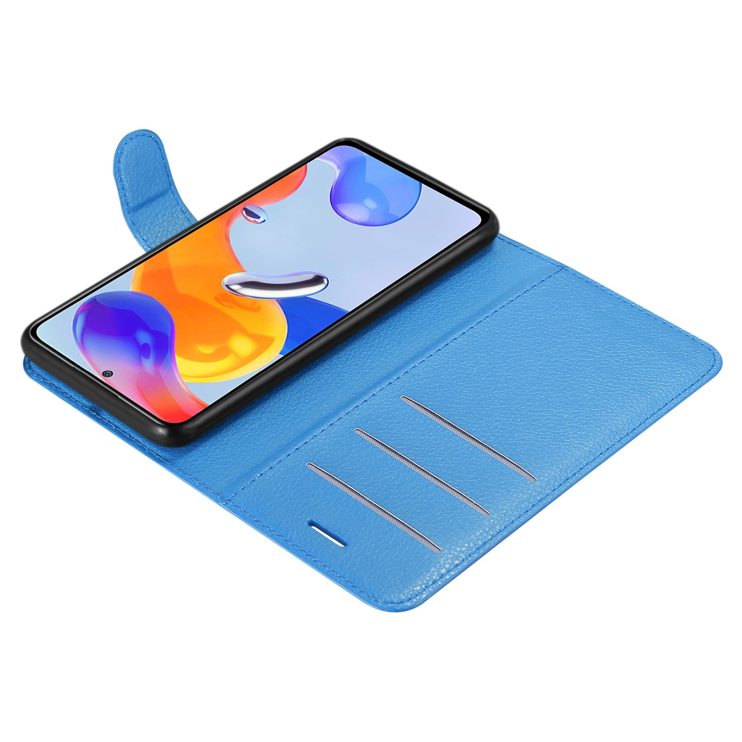 Bookcover, PRO PASTELL Hülle RedMi CADORABO NOTE 11 4G Standfunktion, 5G, Xiaomi, Book / BLAU