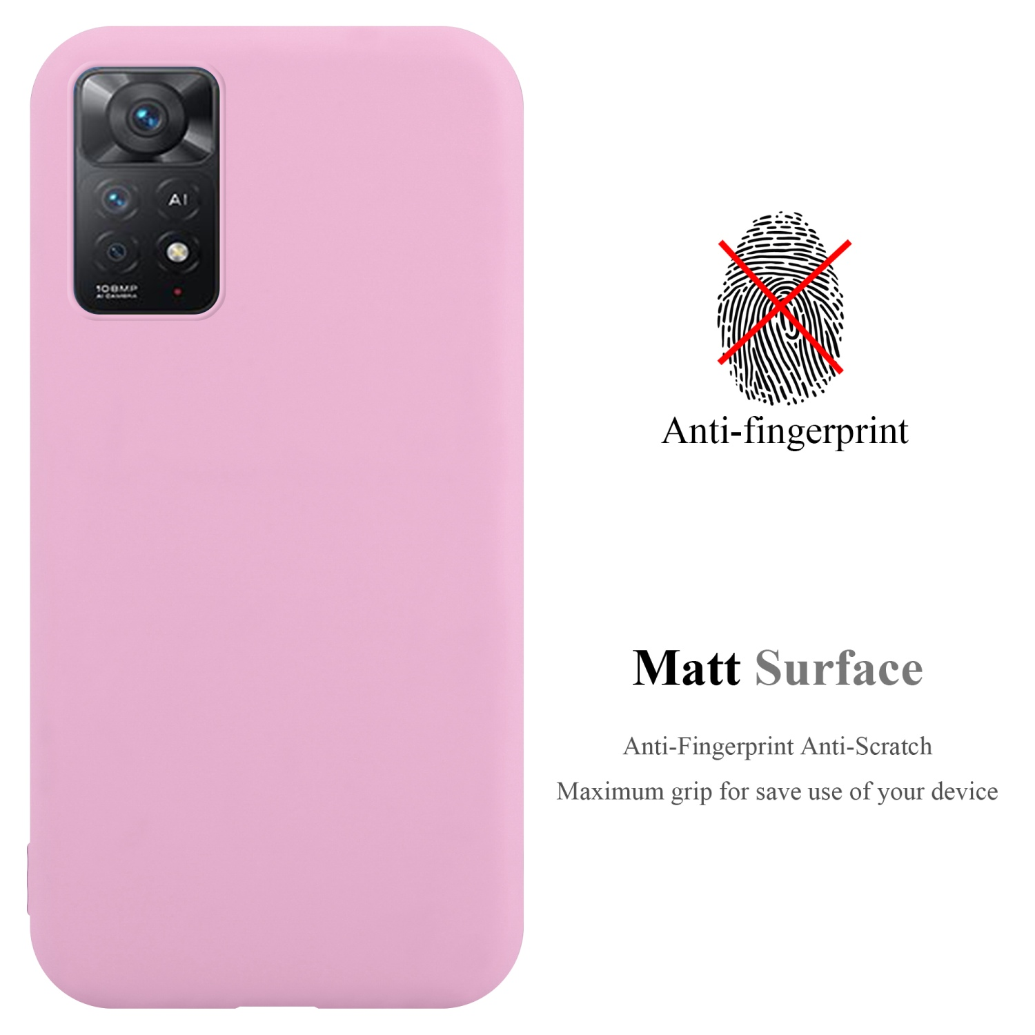 CADORABO Candy Style, 11 RedMi im CANDY 4G ROSA Hülle TPU Xiaomi, Backcover, / NOTE PRO 5G,