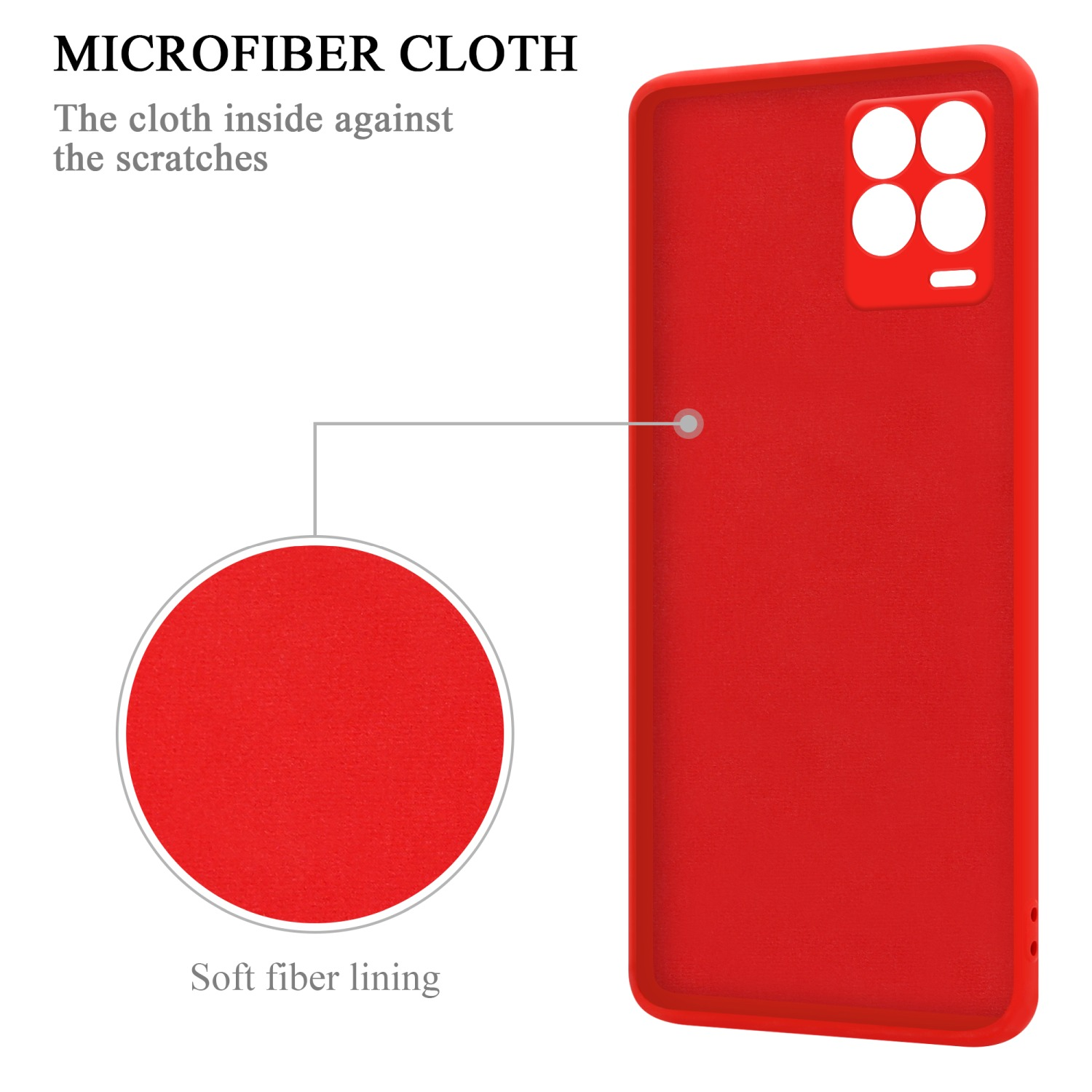 Ring Case 8 Silicone Style, 8 / CADORABO Hülle LIQUID 4G ROT Realme, im Liquid Backcover, PRO,