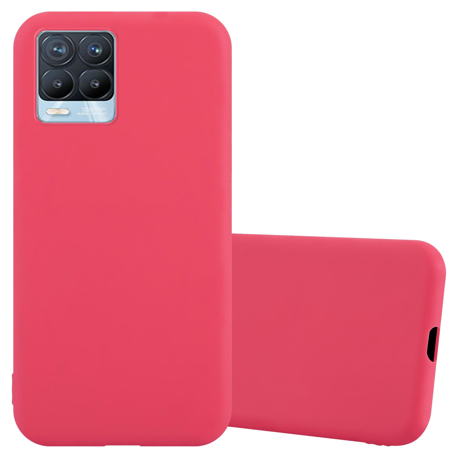 CADORABO Hülle im TPU CANDY PRO, Realme, 4G Style, 8 ROT Backcover, Candy 8 