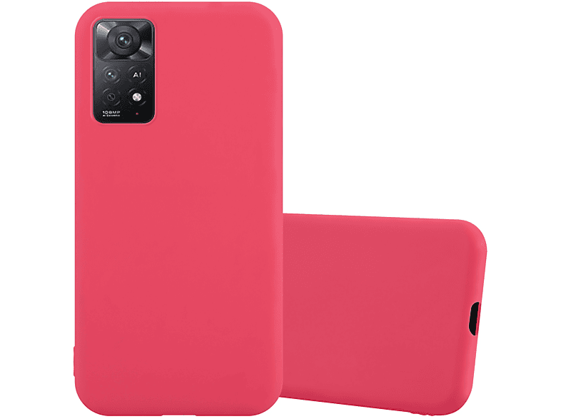 NOTE Xiaomi, 4G 5G, 11 im CANDY Style, RedMi TPU / PRO ROT Candy Backcover, Hülle CADORABO