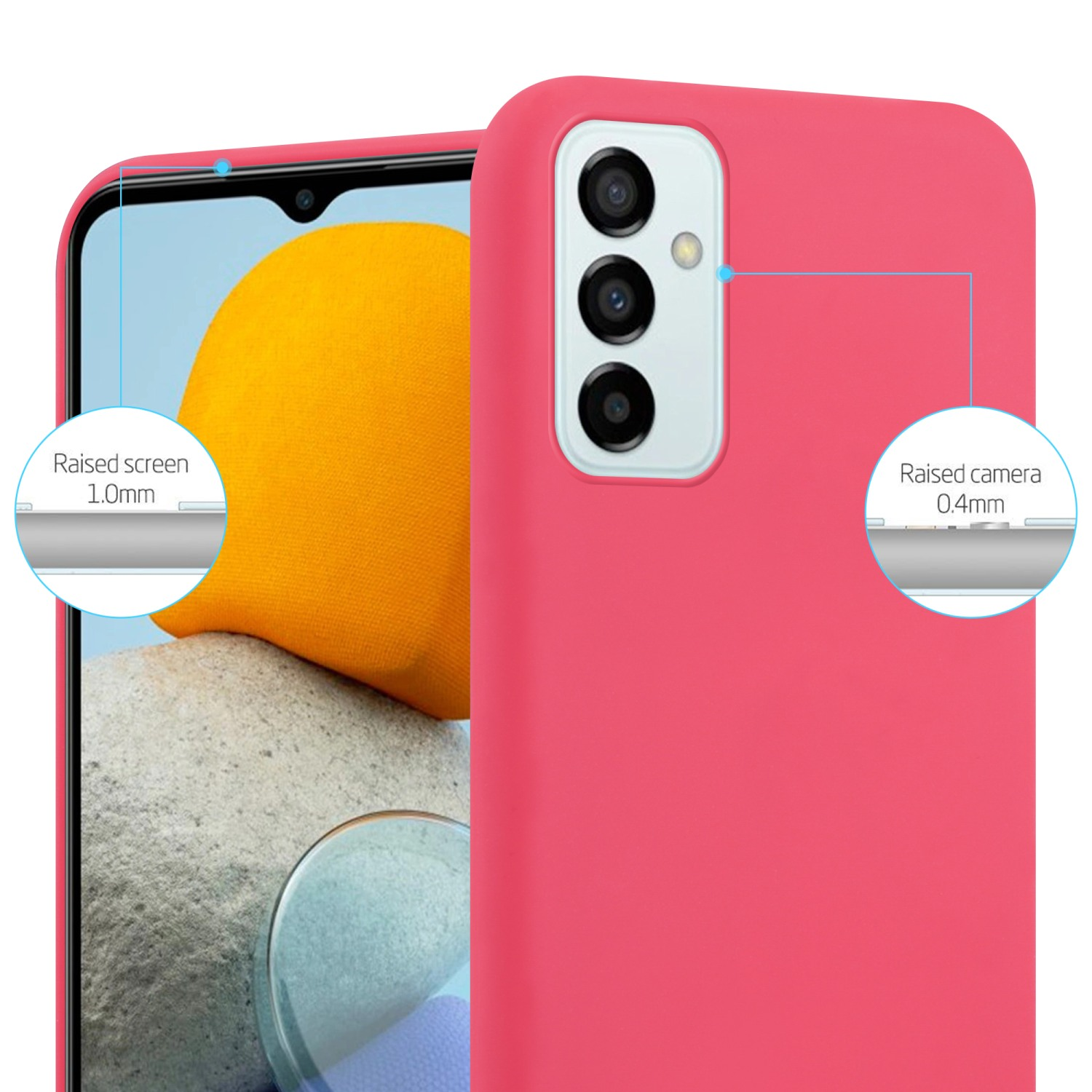 CADORABO Hülle 5G, M23 Backcover, Galaxy Style, TPU CANDY im Candy ROT Samsung