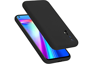CADORABO TPU Liquid Silicone Case Hülle, Sleeve, Realme, 7 5G, LIQUID SCHWARZ