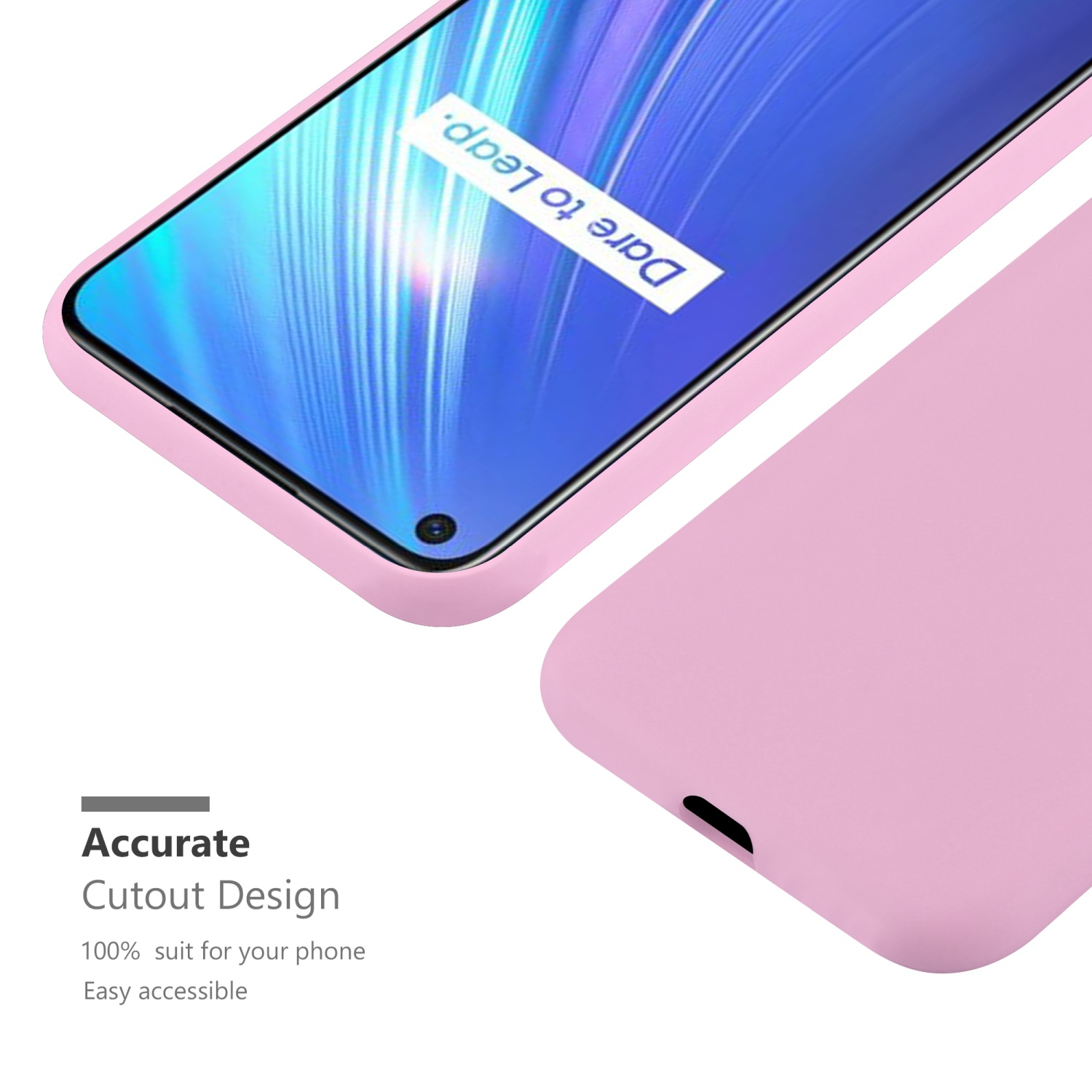 CADORABO Hülle im 6 Realme, 6s, CANDY Candy Backcover, ROSA TPU 4G / Style