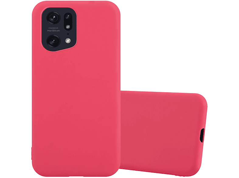 CADORABO Hülle im TPU Candy Style, Backcover, Oppo, FIND X5 PRO, CANDY ROT