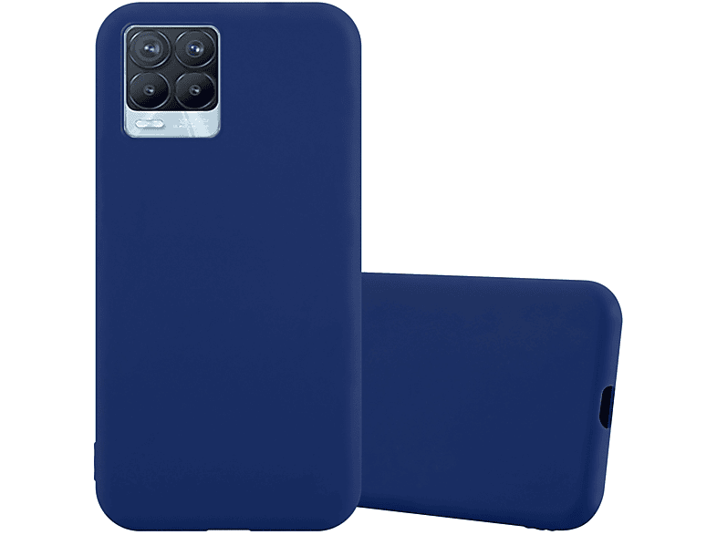 CADORABO Hülle im TPU PRO, BLAU Realme, Style, Candy CANDY / 8 8 Backcover, 4G DUNKEL