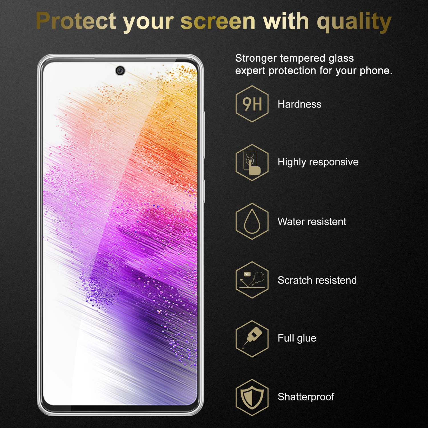 A73 Galaxy Glas Tempered Schutzglas Samsung CADORABO 5G) Schutzfolie(für