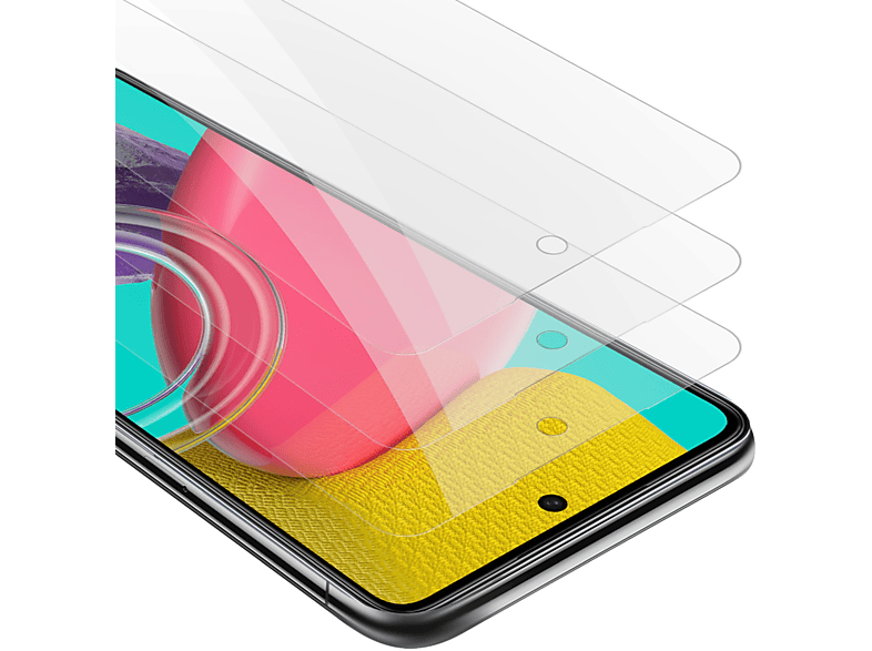 CADORABO 3x Schutzglas Tempered Glas Samsung M53 Schutzfolie(für Galaxy 5G)