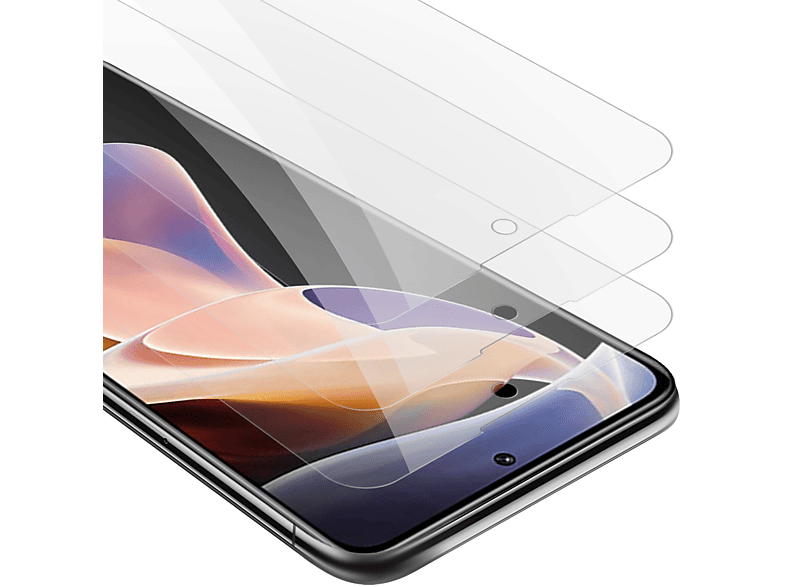 CADORABO 3x Schutzglas Tempered Glas Schutzfolie(für Xiaomi RedMi NOTE 11 PRO 4G / 5G)