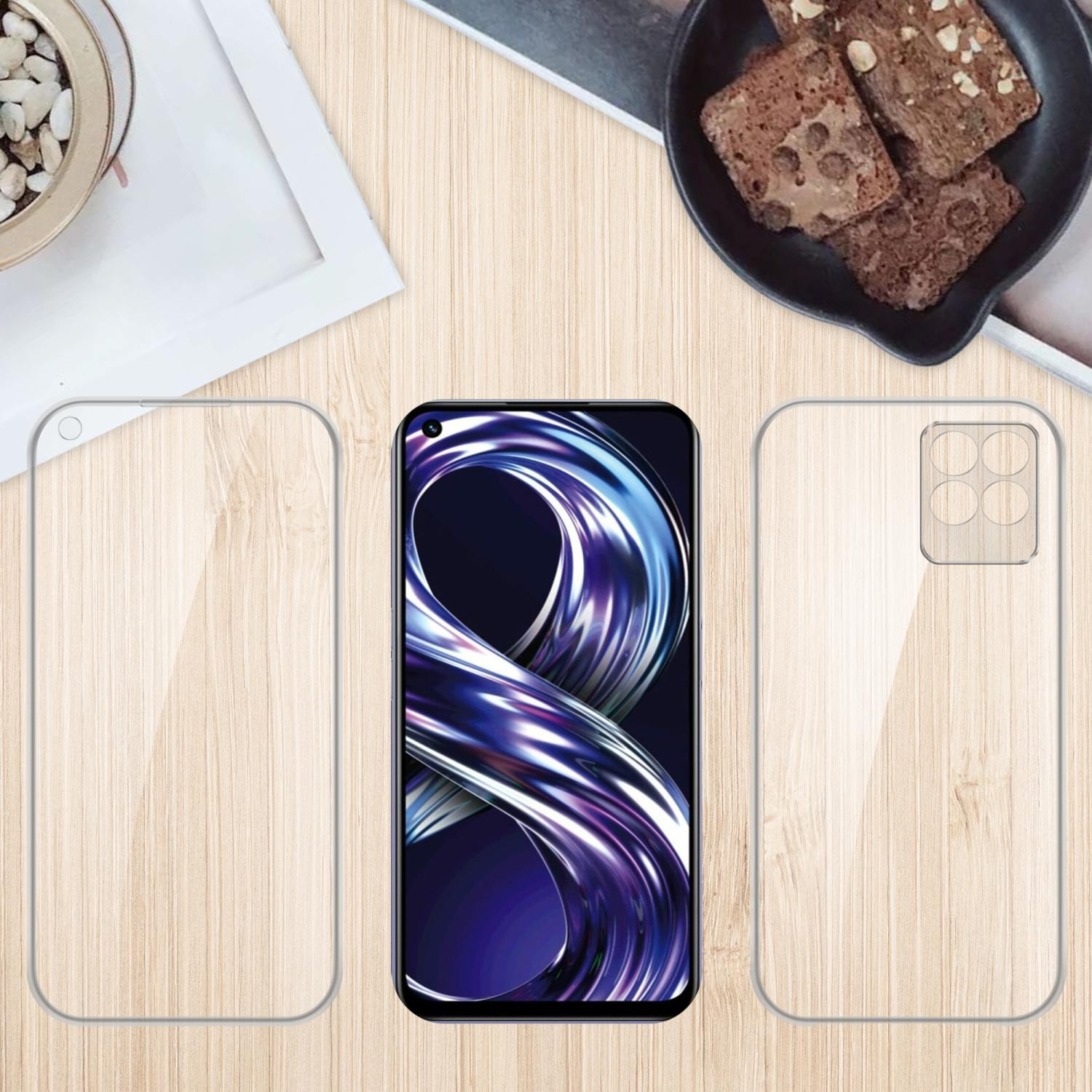 CADORABO TPU 360 Grad Case Backcover, Realme, 50 8i Narzo 4G, TRANSPARENT / Hülle