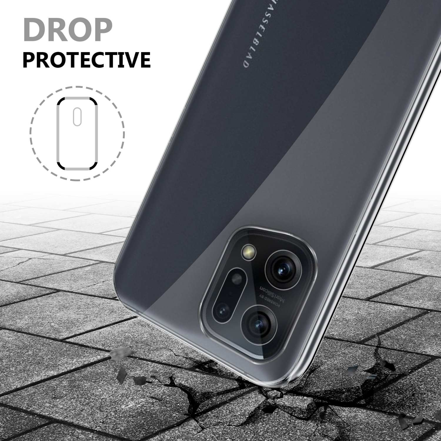 360 TPU Grad Case X5, Backcover, Oppo, FIND TRANSPARENT Hülle, CADORABO