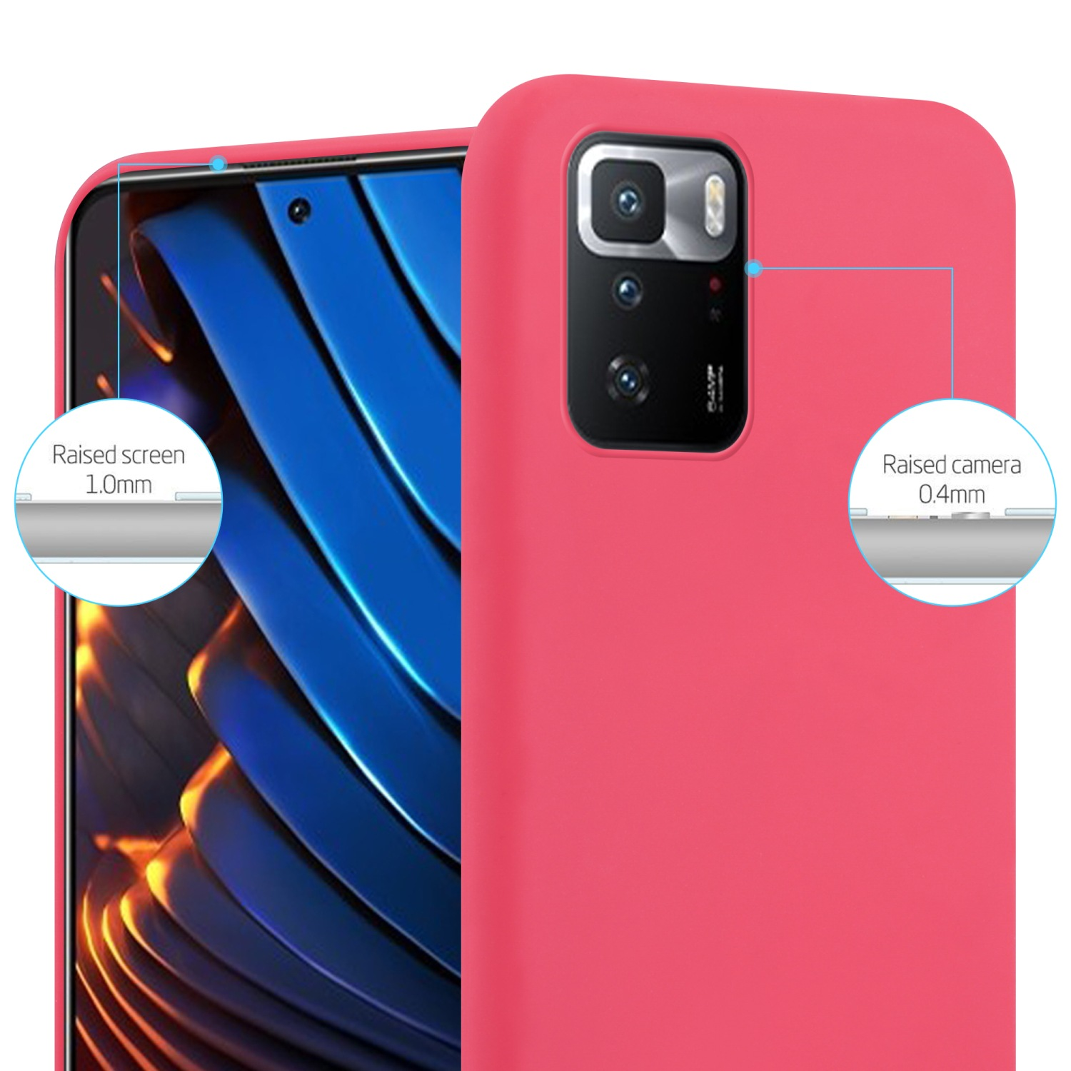 CADORABO Hülle im TPU Candy X3 GT, POCO CANDY Backcover, ROT Style, Xiaomi