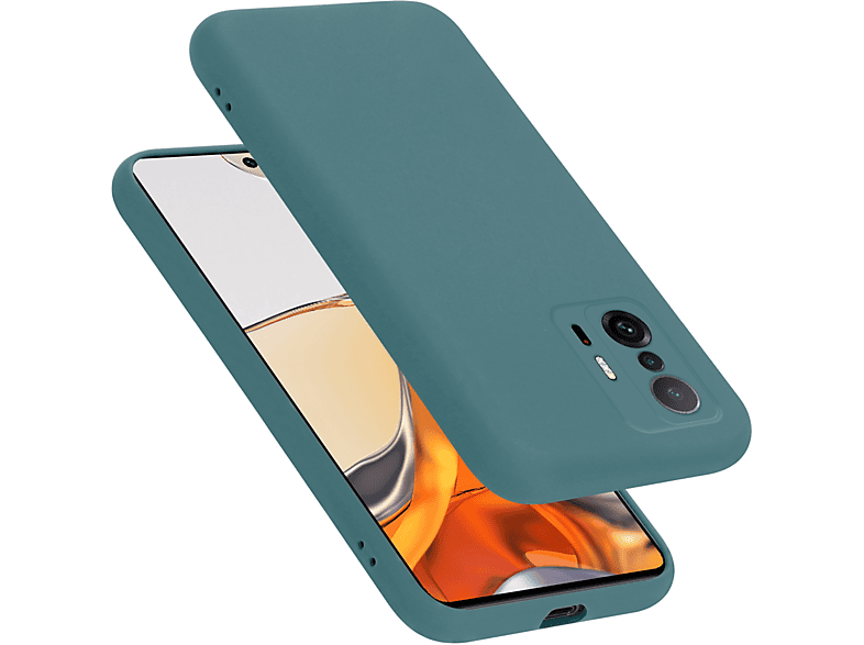 Backcover, Xiaomi, 11T / Hülle Case im 11T CADORABO Liquid Silicone Style, GRÜN PRO, LIQUID