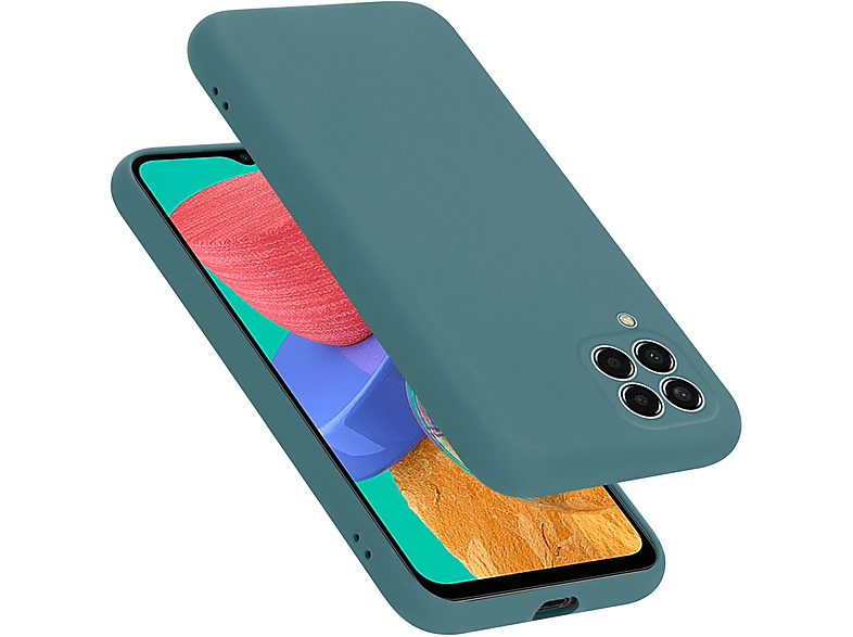 CADORABO Hülle im Liquid Silicone Case Style, Backcover, Samsung, Galaxy M33 5G, LIQUID GRÜN