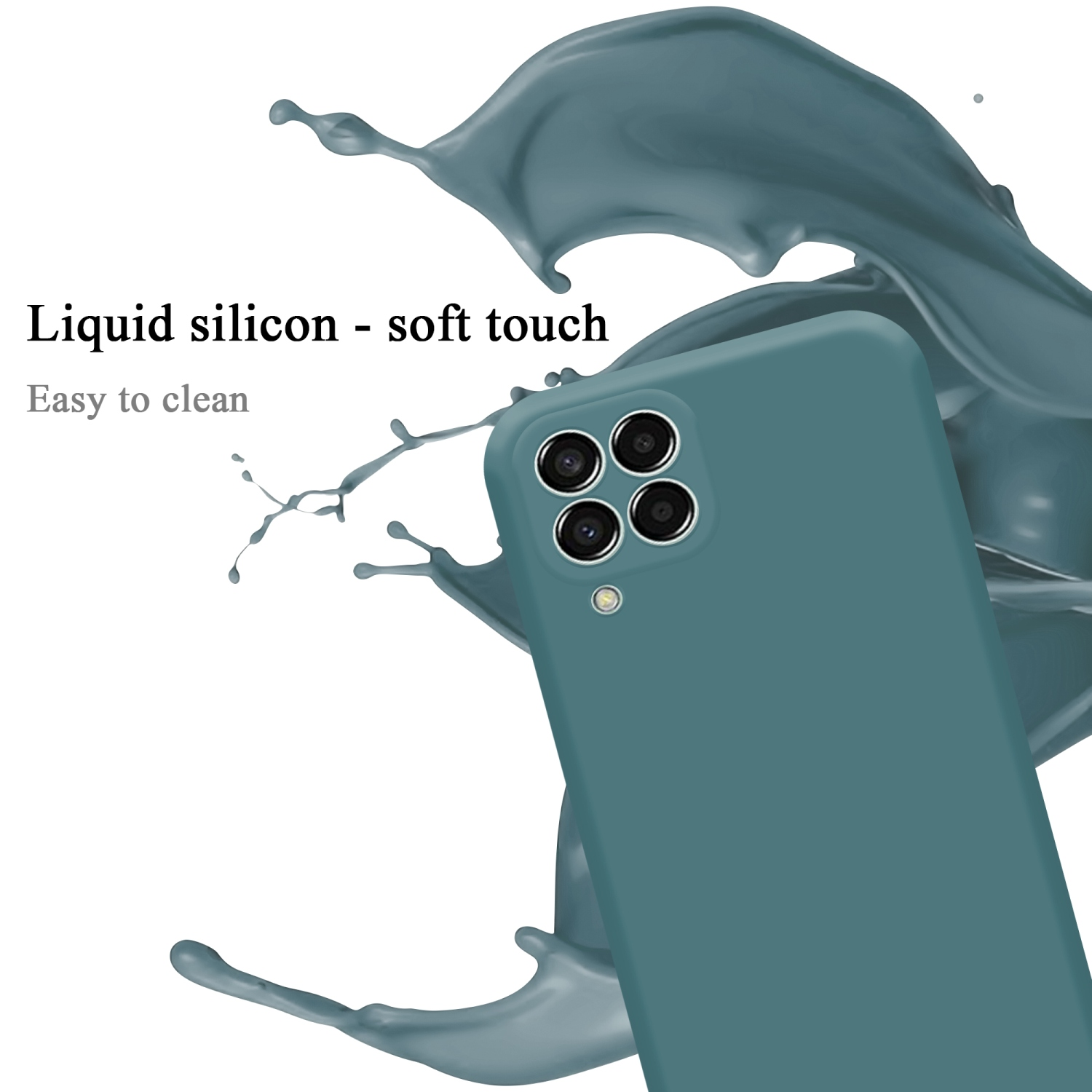 GRÜN Liquid Silicone LIQUID Style, im Backcover, Case CADORABO Hülle M33 Galaxy 5G, Samsung,