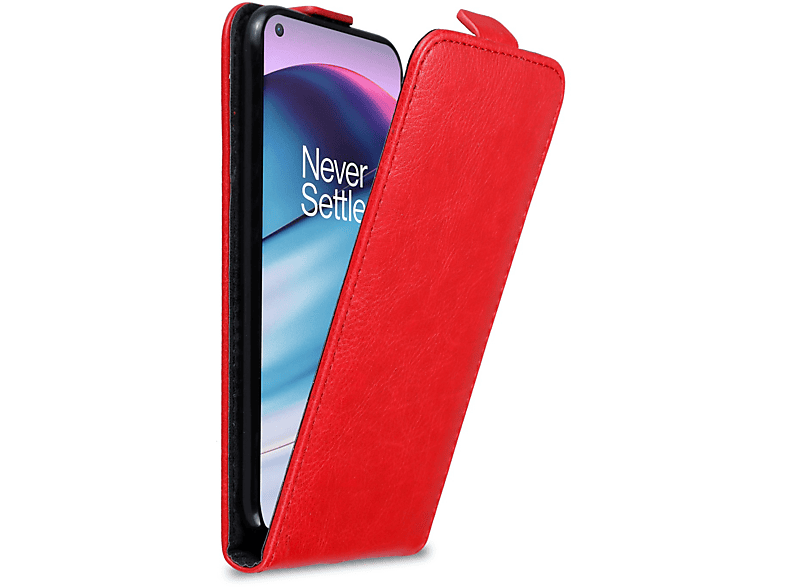 CADORABO Hülle im Flip Style, Flip Cover, OnePlus, Nord CE 5G, APFEL ROT