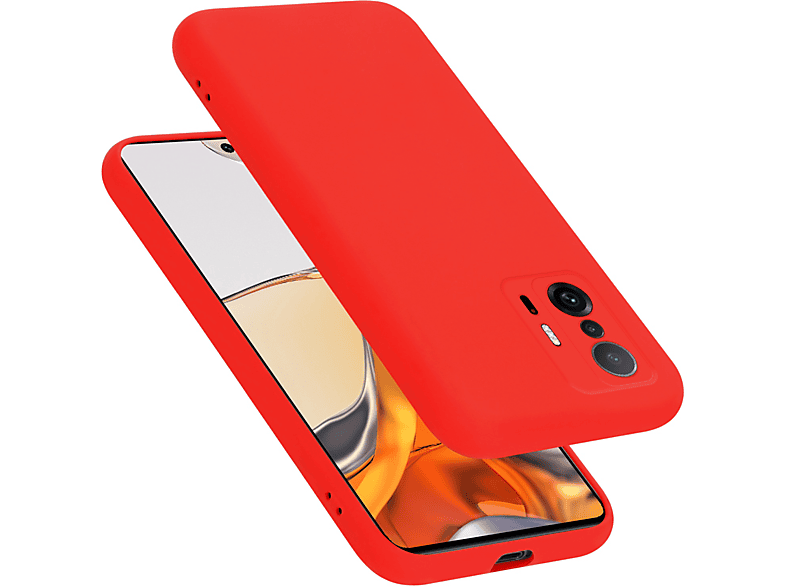CADORABO Hülle im Backcover, Style, / 11T Liquid PRO, Xiaomi, LIQUID 11T Case ROT Silicone
