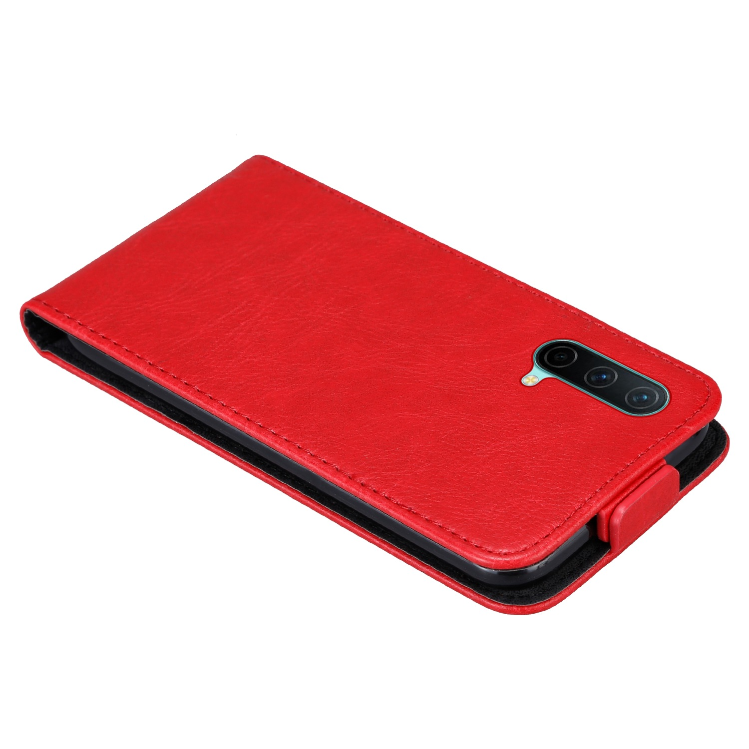 Hülle 5G, APFEL Cover, ROT CADORABO Flip Nord OnePlus, Flip CE im Style,
