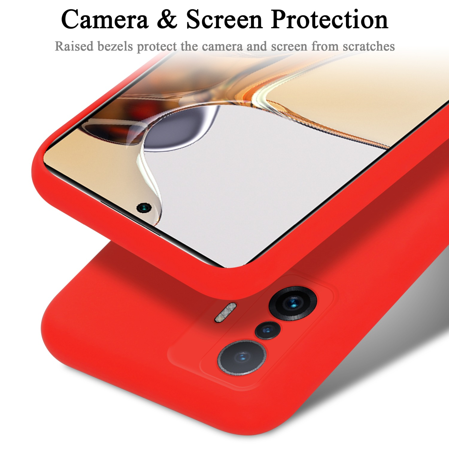 CADORABO Hülle im Liquid Silicone LIQUID Case PRO, 11T / Backcover, 11T ROT Style, Xiaomi