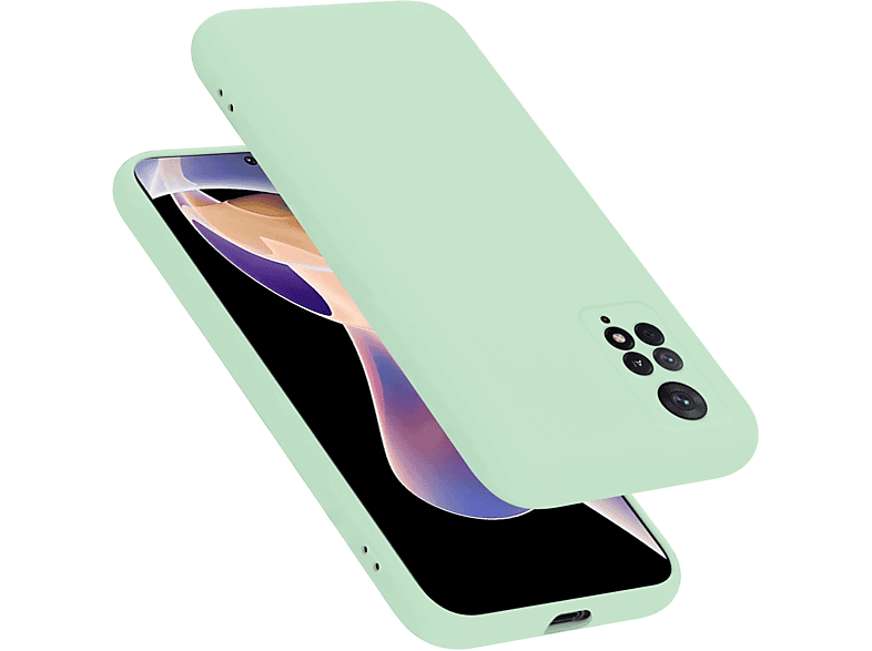 CADORABO Hülle im Liquid Silicone Case Style, Backcover, Xiaomi, RedMi NOTE 11 PRO 4G / 5G, LIQUID HELL GRÜN
