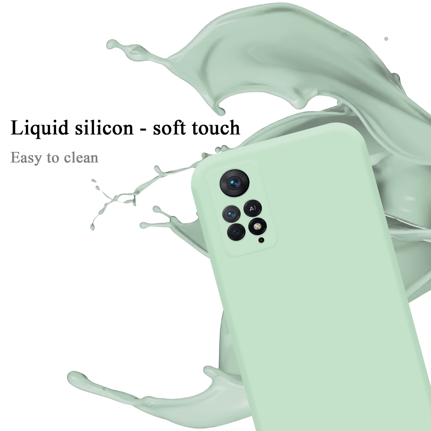 GRÜN Liquid Style, 11 / Backcover, Hülle Case Silicone HELL RedMi im 4G PRO NOTE 5G, LIQUID CADORABO Xiaomi,