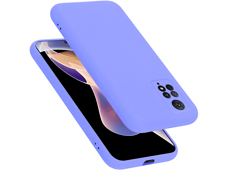 NOTE Xiaomi, Case Silicone im Backcover, 4G HELL LILA LIQUID Style, Liquid 11 Hülle CADORABO PRO RedMi 5G, /