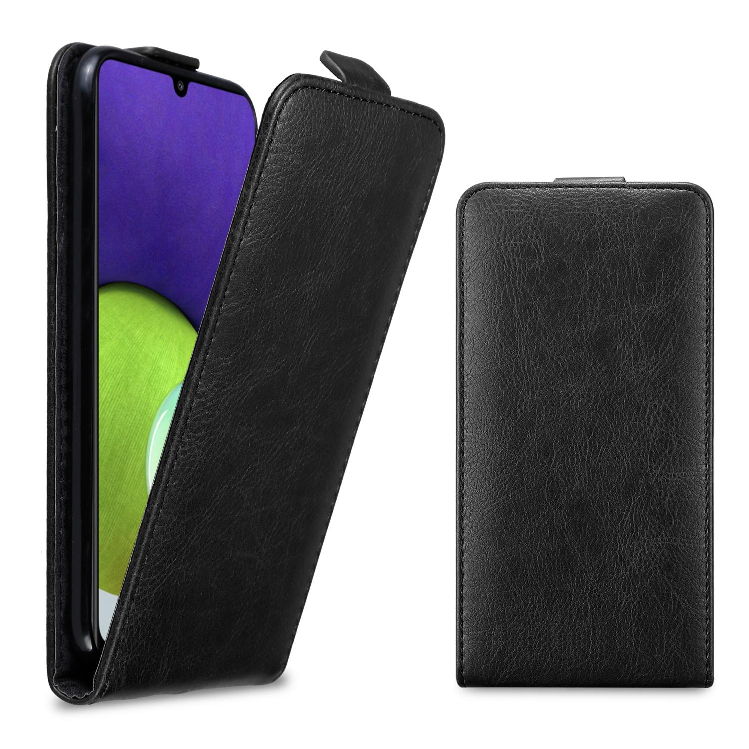 A22 Galaxy / SCHWARZ 4G Cover, NACHT M22 im Samsung, Hülle Style, M32 4G, / Flip CADORABO Flip