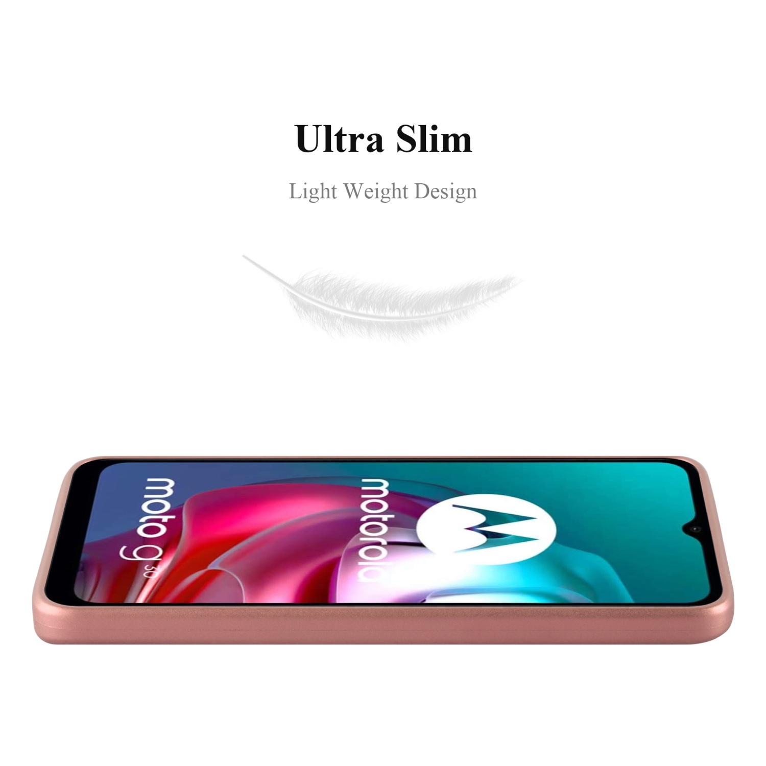 Custodia per telefono su un telefono. Testo: Ultra Slim.