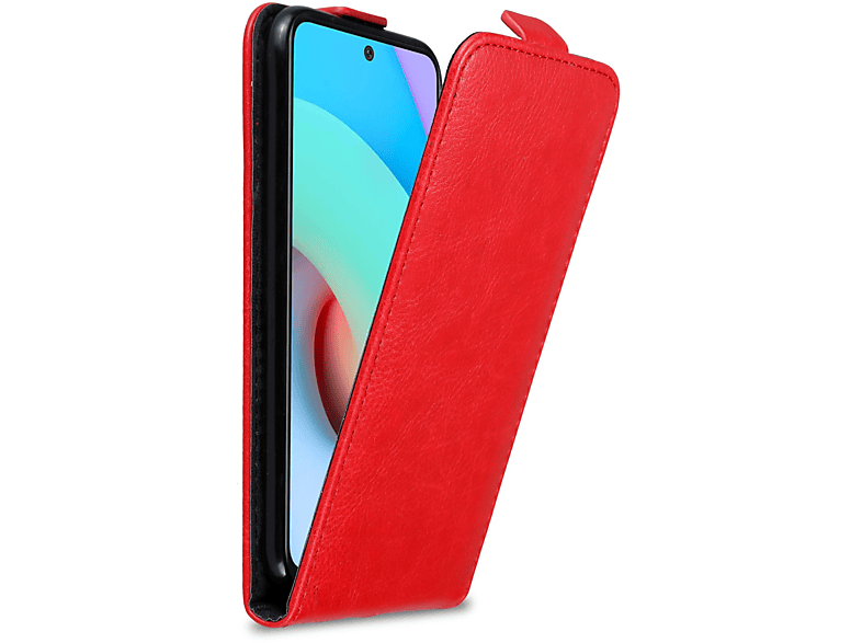 APFEL ROT Flip CADORABO Xiaomi, im 10, Style, Cover, Hülle RedMi Flip