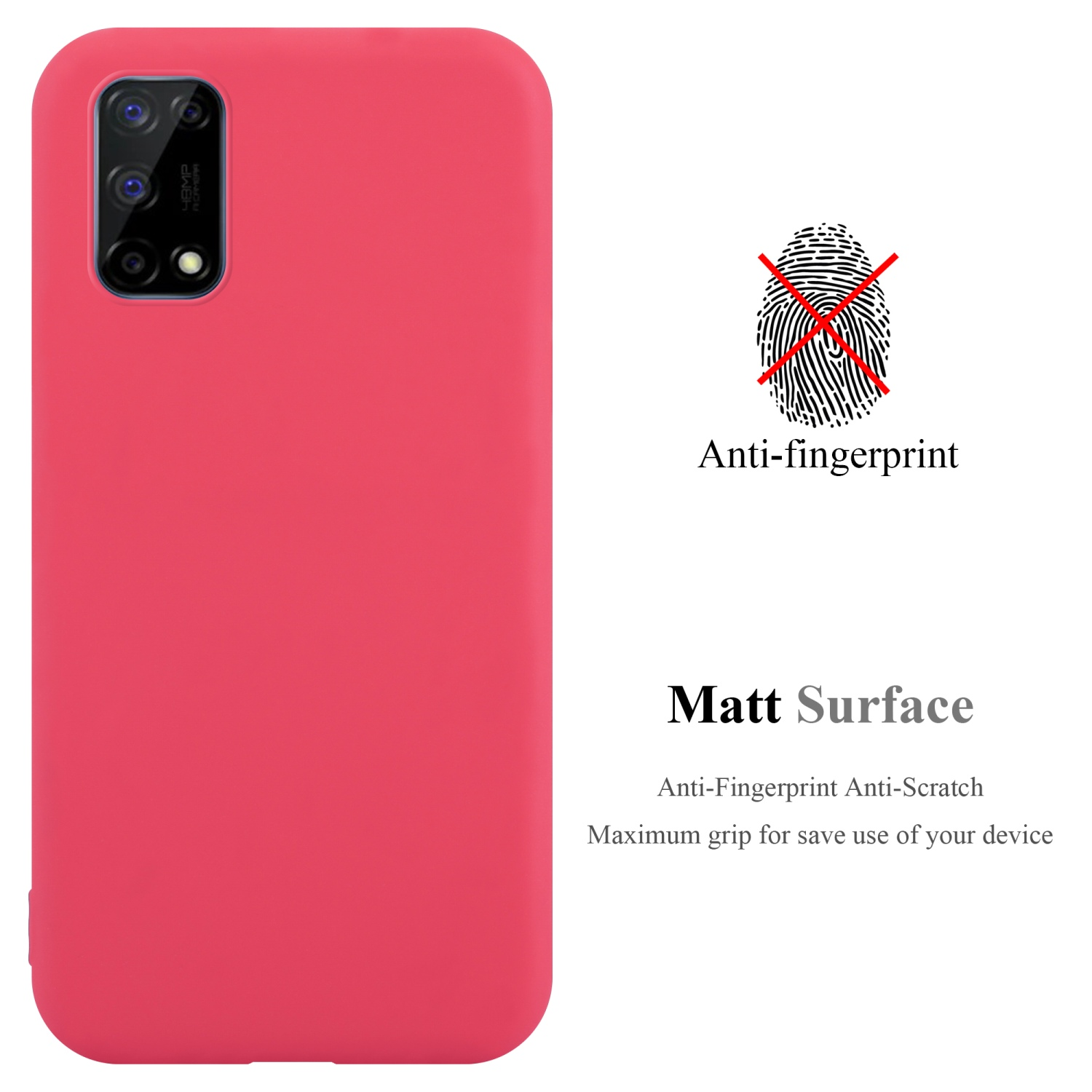 CADORABO Hülle im TPU Candy 5G, Realme, 7 Style, ROT CANDY Backcover