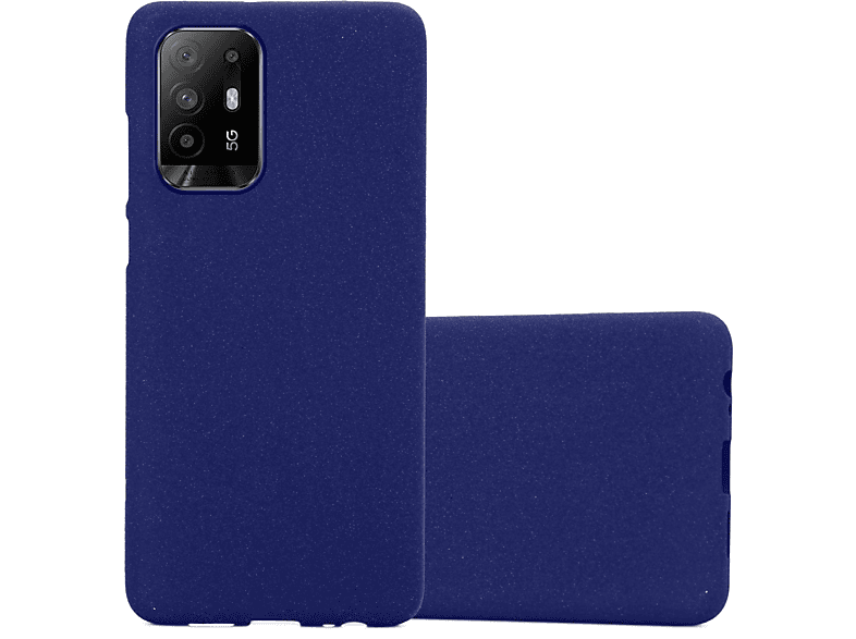 A94 Oppo, Schutzhülle, CADORABO DUNKEL Frosted BLAU 5G, TPU Backcover, FROST