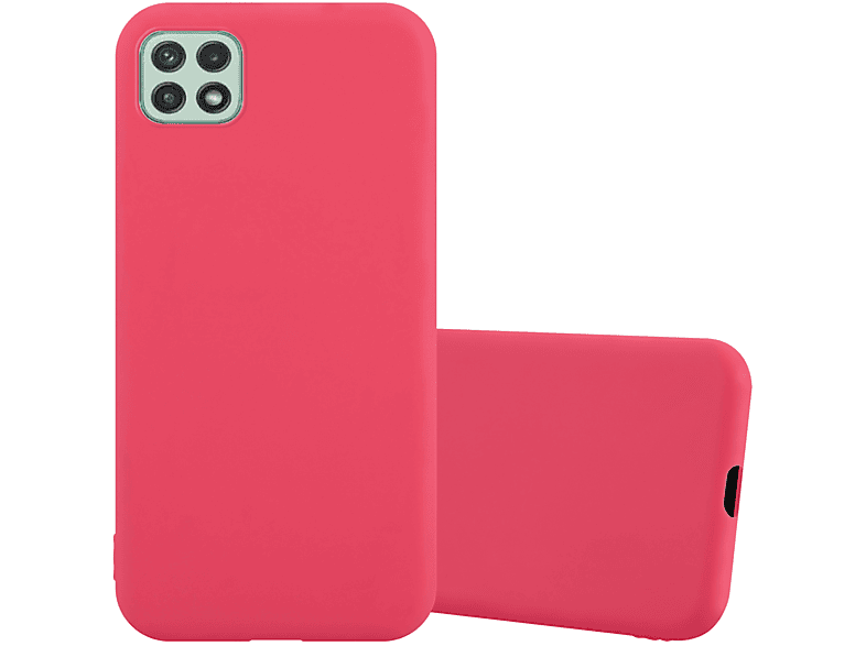 CADORABO Hülle im TPU Candy Style, Backcover, Samsung, Galaxy A22 5G, CANDY ROT