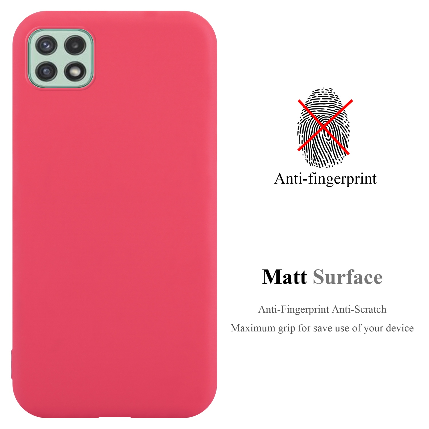 Samsung, ROT CADORABO im Style, 5G, TPU CANDY Candy Hülle Galaxy A22 Backcover,