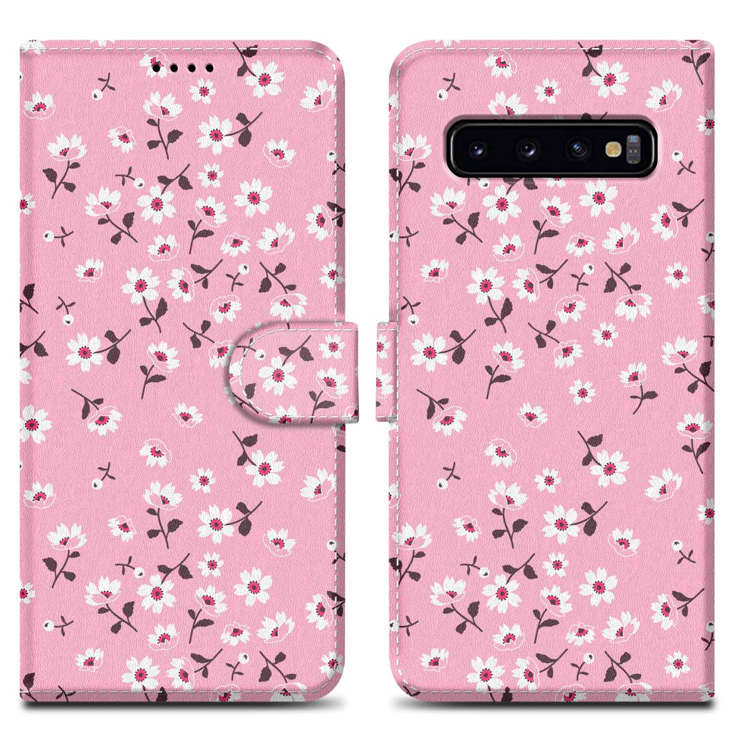 Print Bookcover, S10 Book Hülle PLUS, Galaxy Design, Samsung, No. CADORABO 6 Blumenregen im