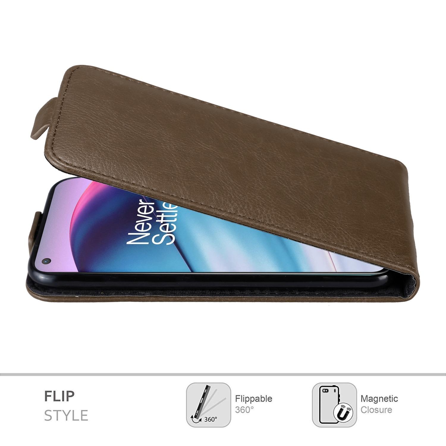OnePlus, Flip CE im Flip Nord CADORABO BRAUN Style, Hülle 5G, Cover, KAFFEE